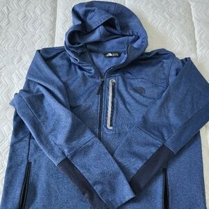 The North Face Men's XL Full Zip Blue Performance Hooded Jacket